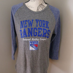 NY Rangers Baseball Tee Juniors LARGE